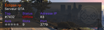 Éclipse rp - Serveur GTA