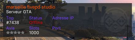 marseille fivepd studio - Serveur GTA