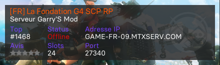 [FR] La Fondation G4 SCP RP