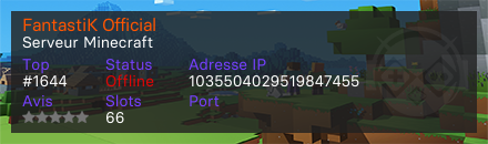 FantastiK Official - Serveur Minecraft