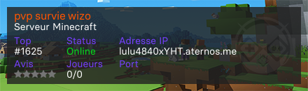 pvp survie wizo - Serveur Minecraft