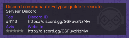 Discord communauté Eclypse guilde fr recrutement Throne and liberty