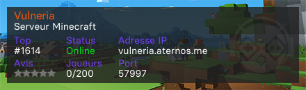 Vulneria - Serveur Minecraft