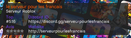 le serveur pour les francais - Serveur Roblox