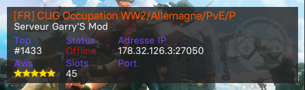 [FR] CUG Occupation WW2/Allemagne/PvE/P