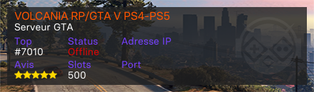 VOLCANIA RP/GTA V PS4-PS5