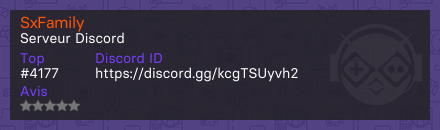 SxFamily - Serveur Discord