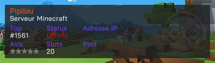 Pipilou - Serveur Minecraft