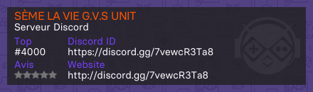 SÈME LA VIE G.V.S UNIT