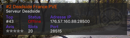 #2 Deadside France PVE 