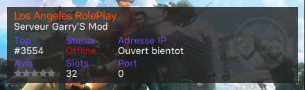 Los Angeles RolePlay  - Serveur Garry's mod