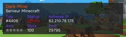 Dark-Mine - Serveur Minecraft