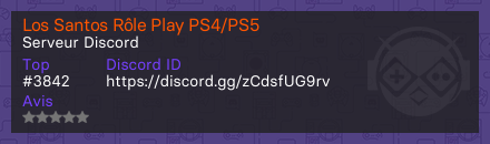 Los Santos Rôle Play PS4/PS5 