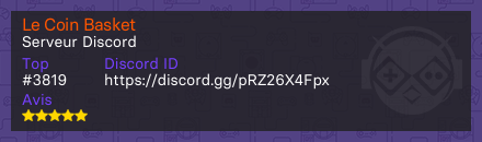 Le Coin Basket - Serveur Discord