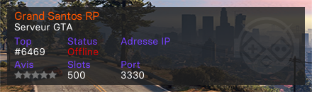 Grand Santos RP - Serveur GTA