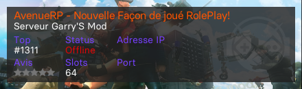 AvenueRP - Nouvelle Façon de joué RolePlay!