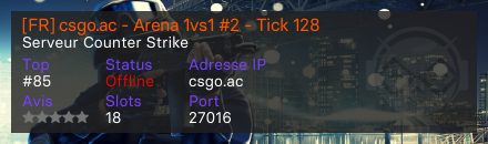 [FR] csgo.ac - Arena 1vs1 #2 - Tick 128