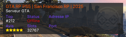 GTA RP PS5 | San Francisco RP | 2025