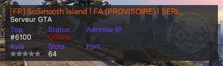 [FR] SoSmooth Island l FA (PROVISOIRE) l SERIOUS RP l +18