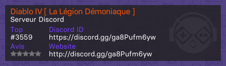 Diablo IV [ La Légion Démoniaque ] 