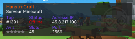HanstraCraft - Serveur Minecraft
