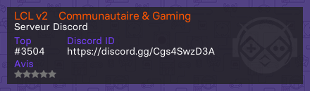 LCL v2『Communautaire & Gaming』