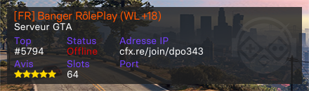 [FR] Banger RôlePlay (WL +18)