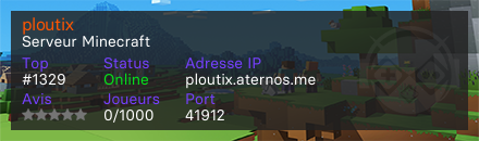 ploutix - Serveur Minecraft