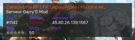 Cataclysme RP | FR | Apocalypse | Histoire est Zombie | 