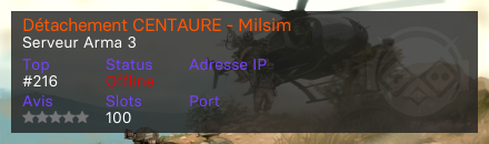 Détachement CENTAURE - Milsim 