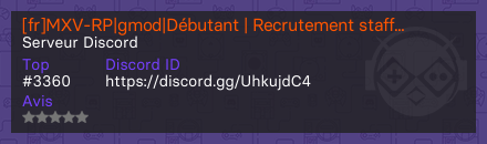 [fr]MXV-RP|gmod|Débutant | Recrutement staff actif | Joueur 55