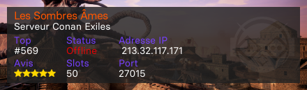 Les Sombres Âmes - Serveur Conan Exiles