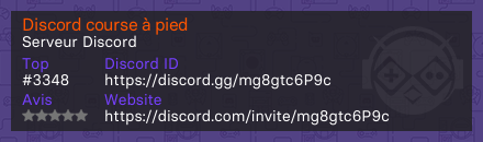 Discord course à pied