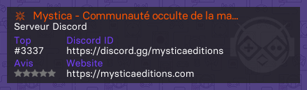 ✴☽ Mystica - Communauté occulte de la maison d'édition ésotérique ☾✴