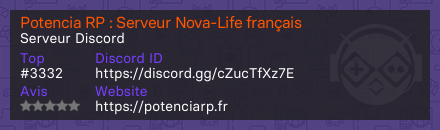 Potencia RP : Serveur Nova-Life français