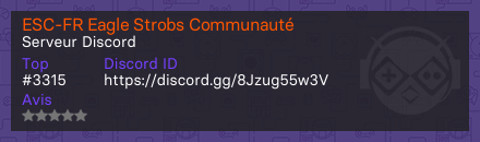 ESC-FR Eagle Strobs Communauté