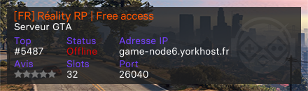 [FR] Réality RP | Free access