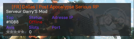 ㅤ [FR] Dallas | Post Apocalypse Serious RP 