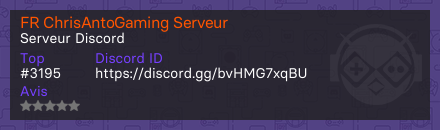 FR ChrisAntoGaming Serveur