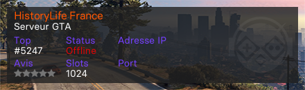 HistoryLife France - Serveur GTA