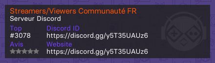 Streamers/Viewers Communauté FR