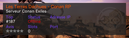 Les Terres Déchues - Conan RP