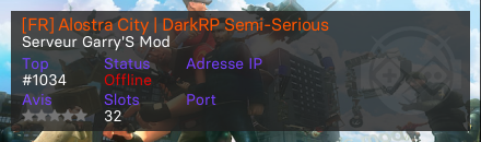 [FR] Alostra City | DarkRP Semi-Serious