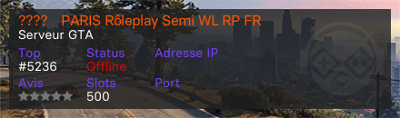 ????・PARIS Rôleplay Semi WL RP FR