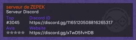 serveur de ZEPEK 
