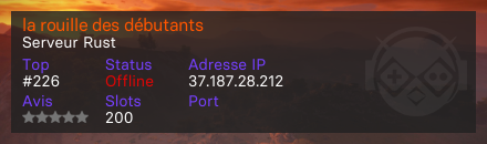 la rouille des débutants 