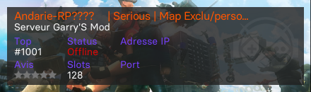 Andarie-RP????️ | Serious | Map Exclu/perso????