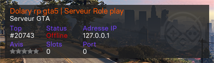 Dolary rp gta5 | Serveur Role play - Serveur GTA