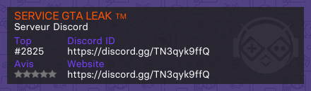 SERVICE GTA LEAK ™