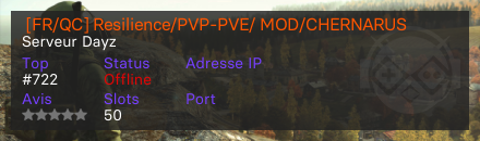  [FR/QC] Resilience/PVP-PVE/ MOD/CHERNARUS